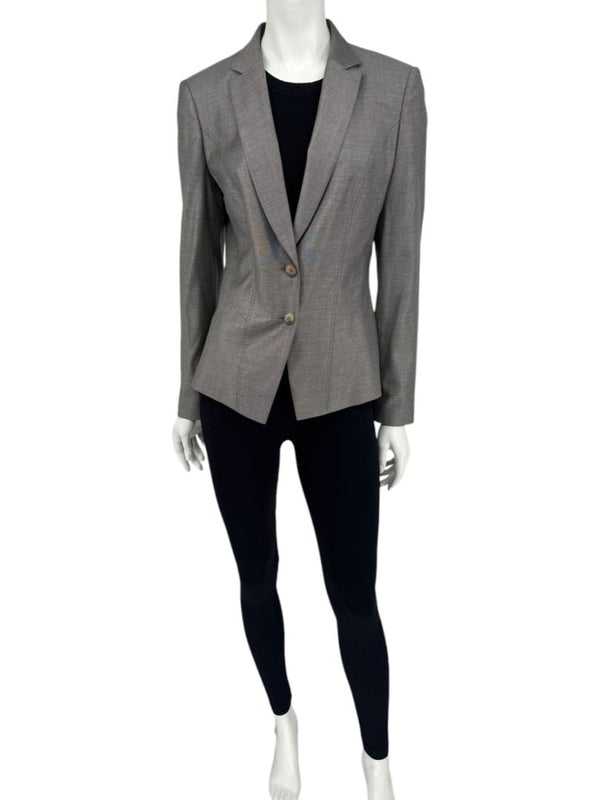 BOSS Hugo Boss Grey Tailored Blazer – Fits Like US 6