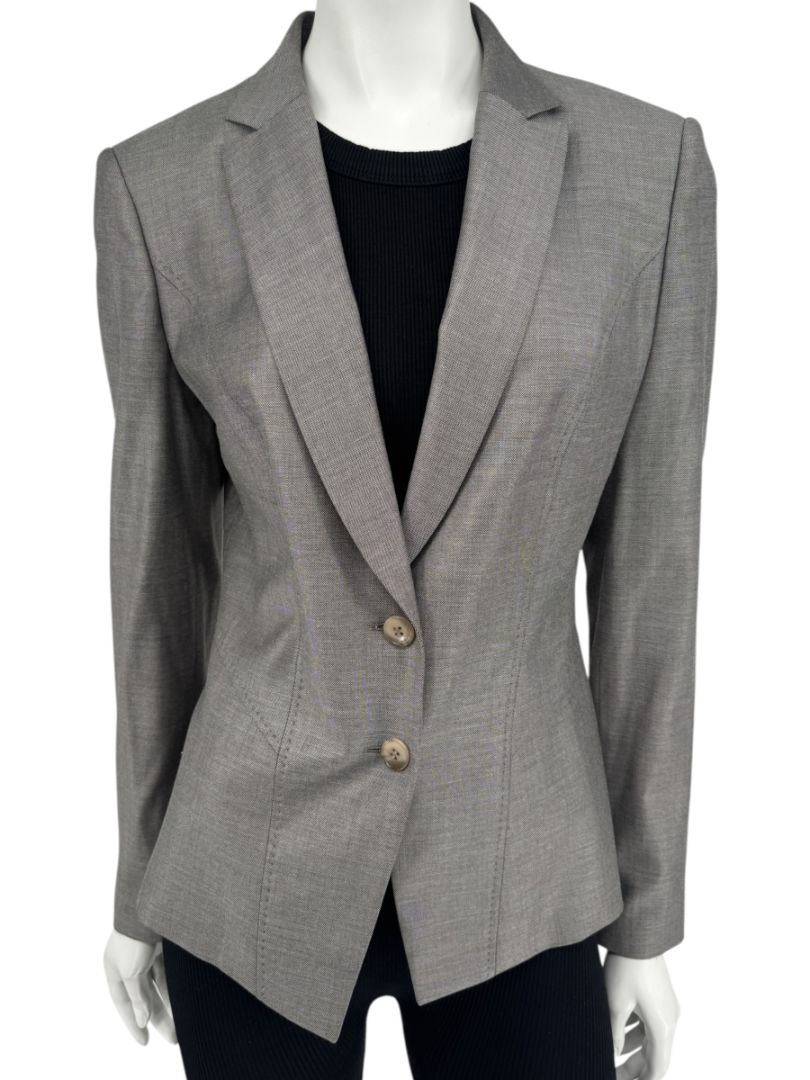 BOSS Hugo Boss Grey Tailored Blazer – Fits Like US 6