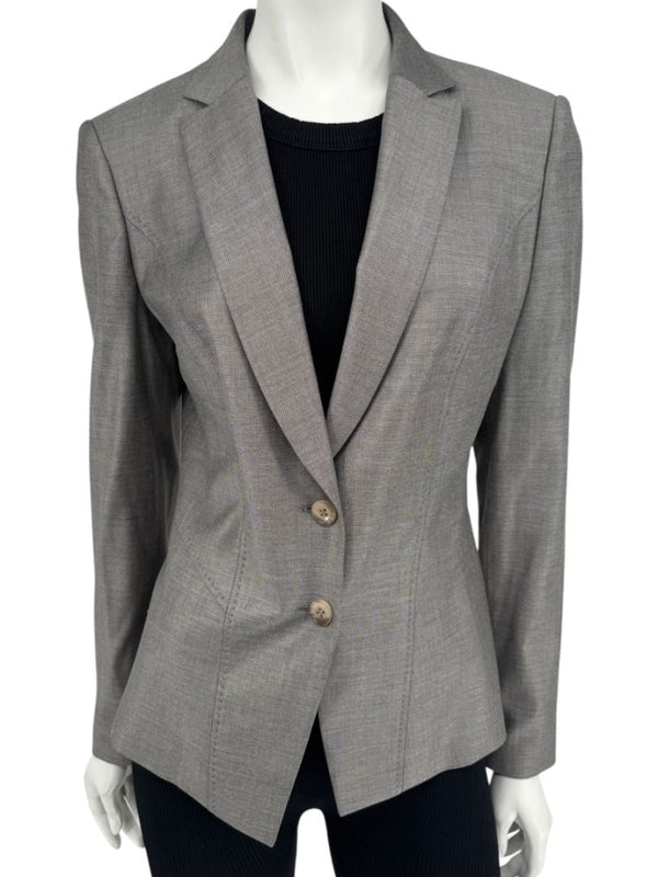 BOSS Hugo Boss Grey Tailored Blazer – Fits Like US 6