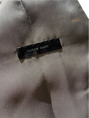 Jil Sander Men's 100% Silk Tweed Textured Grey 3 Button Overcoat Size 52