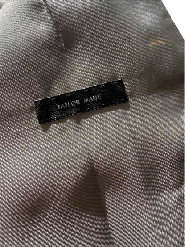 Jil Sander Men's 100% Silk Tweed Textured Grey 3 Button Overcoat Size 52