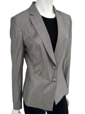 BOSS Hugo Boss Grey Tailored Blazer – Fits Like US 6