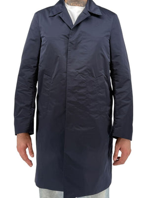Jil Sander Mens Navy Technical Polyester Mac Coat Jacket Italy Size 50