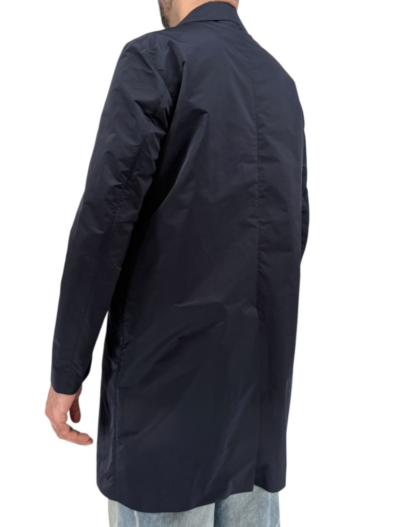 Jil Sander Mens Navy Technical Polyester Mac Coat Jacket Italy Size 50