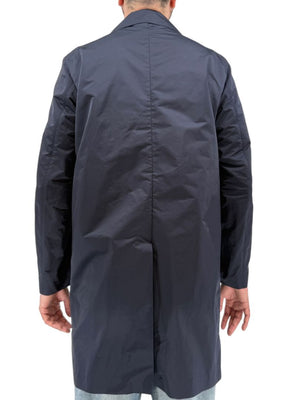 Jil Sander Mens Navy Technical Polyester Mac Coat Jacket Italy Size 50