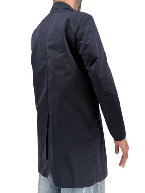Jil Sander Mens Navy Technical Polyester Mac Coat Jacket Italy Size 50