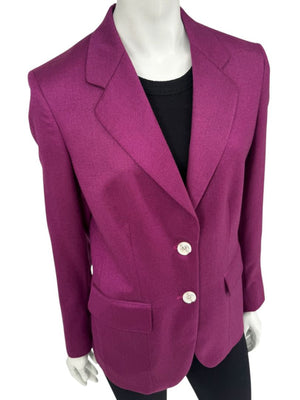Royal Classic Holland & Sherry Fuchsia Wool Blazer – Medium