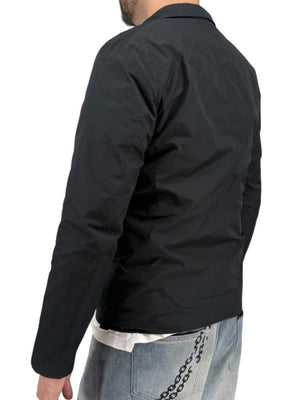Jil Sander Men's Reversible Techno Cotton Taffeta Blazer Jacket Navy Black 50