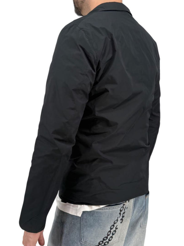 Jil Sander Men's Reversible Techno Cotton Taffeta Blazer Jacket Navy Black 50