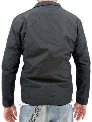 Jil Sander Men's Reversible Techno Cotton Taffeta Blazer Jacket Navy Black 50