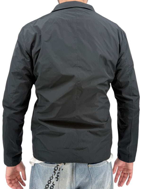Jil Sander Men's Reversible Techno Cotton Taffeta Blazer Jacket Navy Black 50