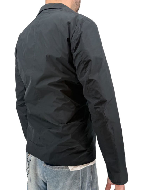 Jil Sander Men's Reversible Techno Cotton Taffeta Blazer Jacket Navy Black 50
