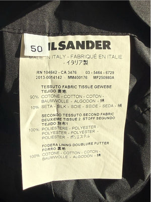 Jil Sander Men's Reversible Techno Cotton Taffeta Blazer Jacket Navy Black 50