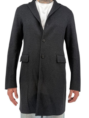 Jil Sander Mens Wool Cashmere Overcoat Charcoal Gray Made Italy Size 50