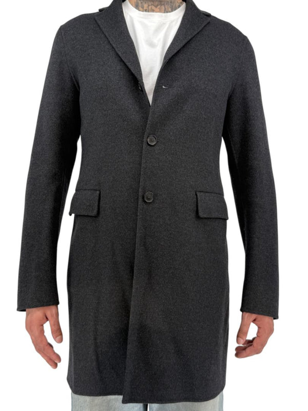 Jil Sander Mens Wool Cashmere Overcoat Charcoal Gray Made Italy Size 50