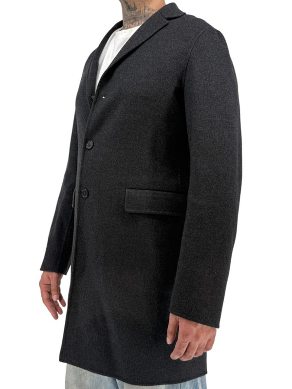 Jil Sander Mens Wool Cashmere Overcoat Charcoal Gray Made Italy Size 50