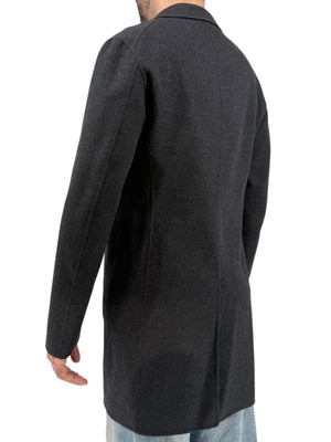 Jil Sander Mens Wool Cashmere Overcoat Charcoal Gray Made Italy Size 50