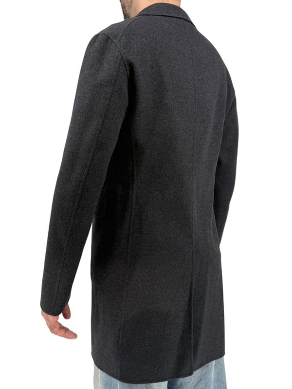 Jil Sander Mens Wool Cashmere Overcoat Charcoal Gray Made Italy Size 50