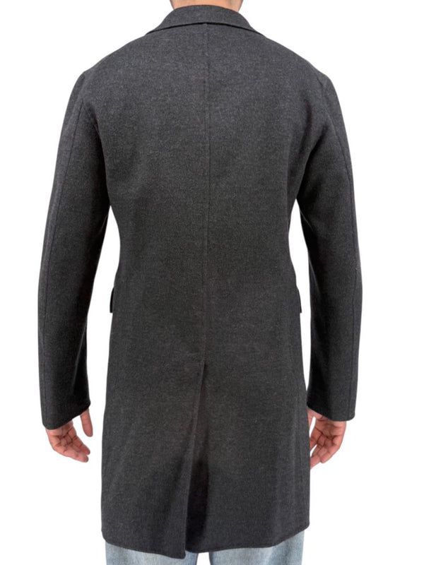 Jil Sander Mens Wool Cashmere Overcoat Charcoal Gray Made Italy Size 50