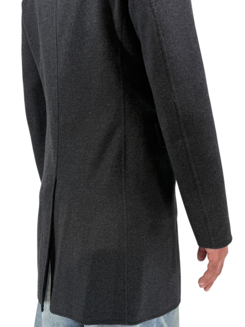 Jil Sander Mens Wool Cashmere Overcoat Charcoal Gray Made Italy Size 50