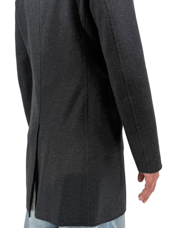 Jil Sander Mens Wool Cashmere Overcoat Charcoal Gray Made Italy Size 50