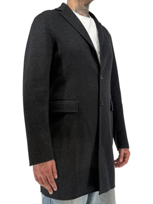 Jil Sander Mens Wool Cashmere Overcoat Charcoal Gray Made Italy Size 50