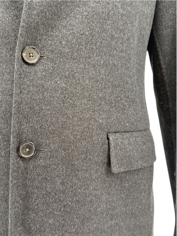 Jil Sander Mens Wool Cashmere Overcoat Charcoal Gray Made Italy Size 50