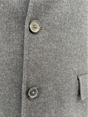 Jil Sander Mens Wool Cashmere Overcoat Charcoal Gray Made Italy Size 50