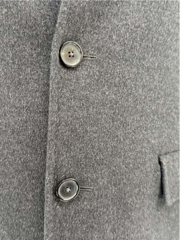 Jil Sander Mens Wool Cashmere Overcoat Charcoal Gray Made Italy Size 50