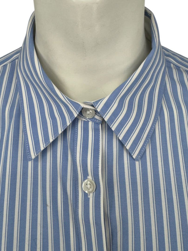 Brooks Brothers Blue & White Striped Tailored Fit Button-Down Shirt – Size 6