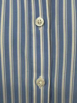 Brooks Brothers Blue & White Striped Tailored Fit Button-Down Shirt – Size 6
