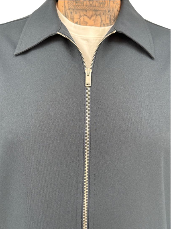 Jil Sander Men's Navy Blue Zip Front Shirt Jacket Blouson Made Italy Size 41