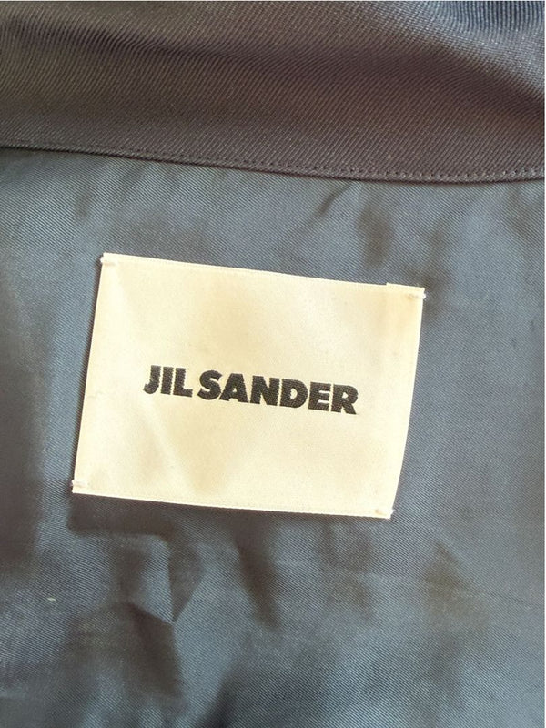 Jil Sander Men's Navy Blue Zip Front Shirt Jacket Blouson Made Italy Size 41
