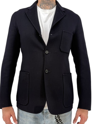Jil Sander Mens Double Face Cashmere Blazer Jacket Black 3 Button Italy Size 50