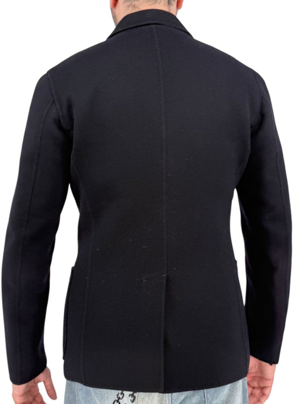 Jil Sander Mens Double Face Cashmere Blazer Jacket Black 3 Button Italy Size 50