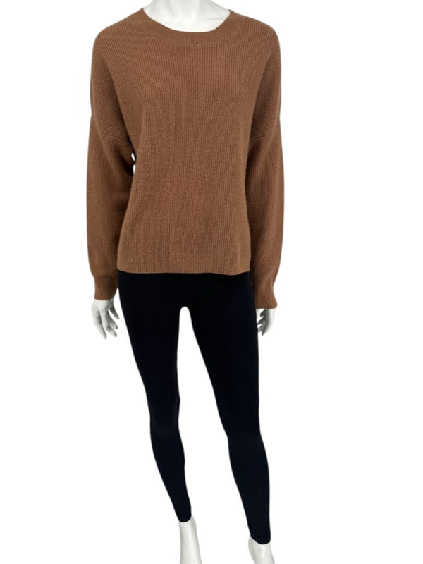 Alice + Olivia Camel Cashmere Crewneck Sweater – Size S/P