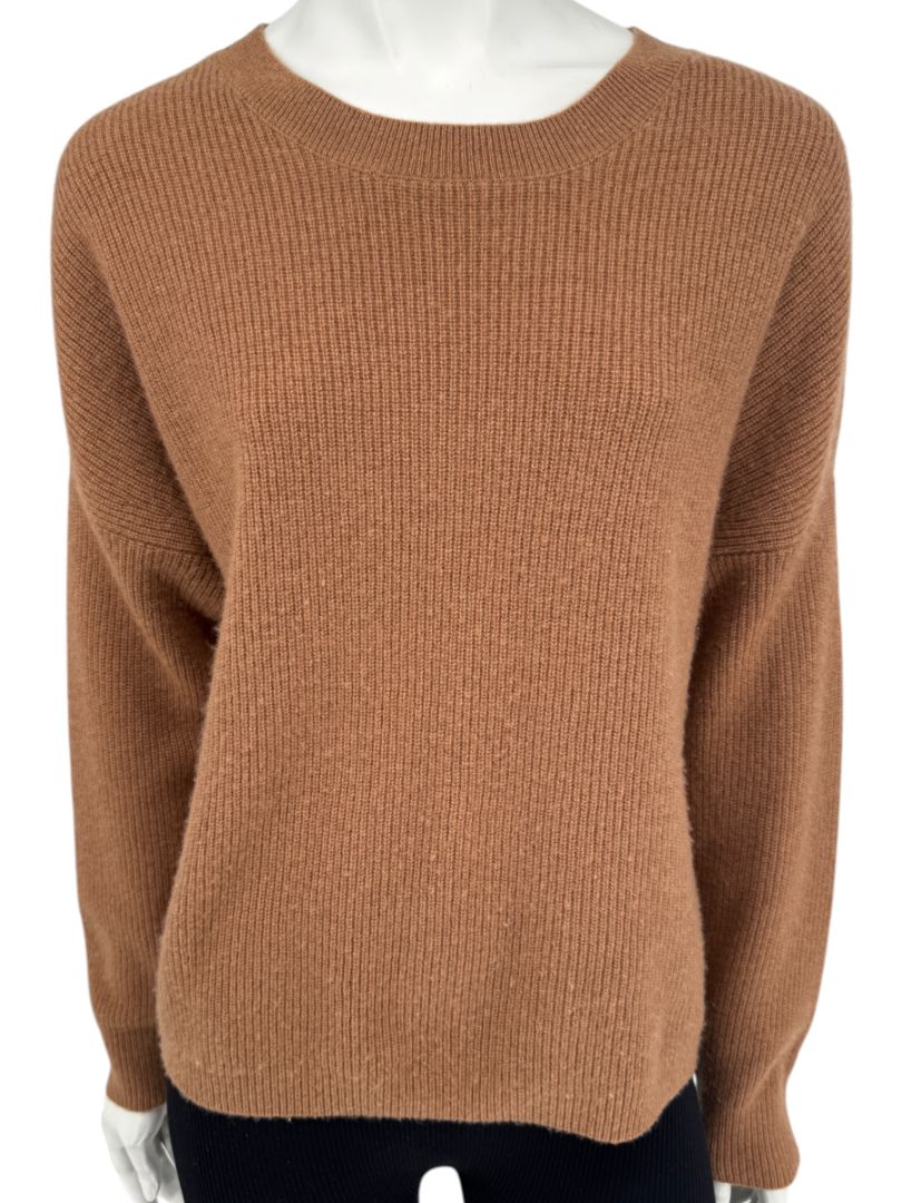 Alice + Olivia Camel Cashmere Crewneck Sweater – Size S/P