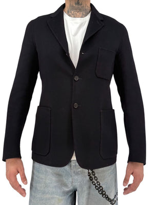 Jil Sander Mens Double Face Cashmere Blazer Jacket Black 3 Button Italy Size 50