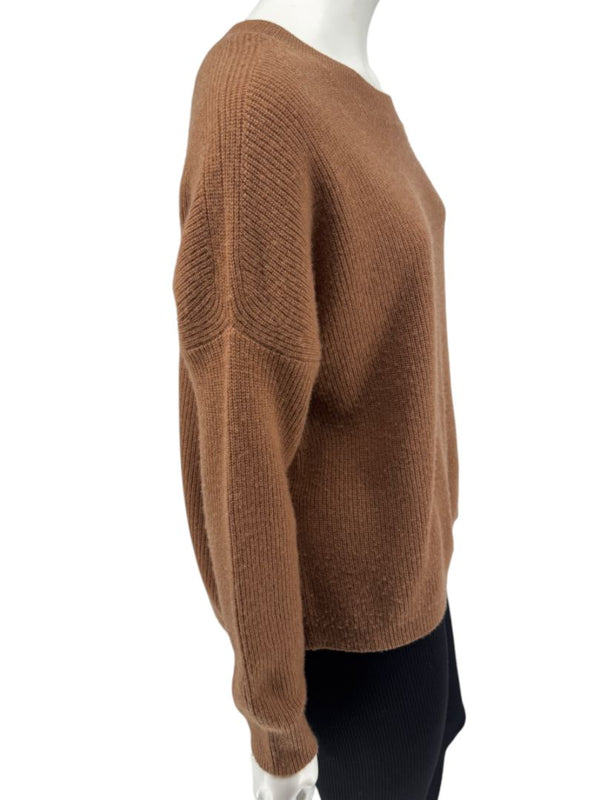 Alice + Olivia Camel Cashmere Crewneck Sweater – Size S/P