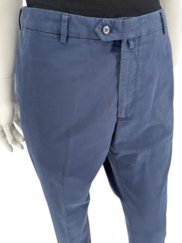Loro Piana Men's Navy Cotton Stretch Tailored Pants – Size 56IT/US 40