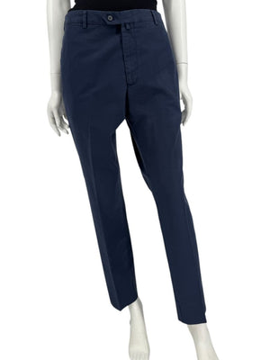 Loro Piana Men's Navy Cotton Stretch Tailored Pants – Size 56IT/US 40