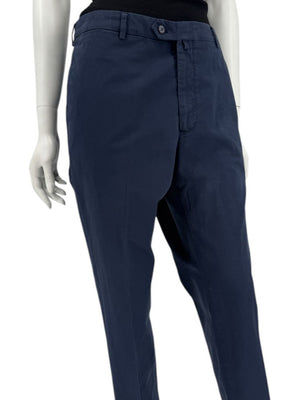 Loro Piana Men's Navy Cotton Stretch Tailored Pants – Size 56IT/US 40