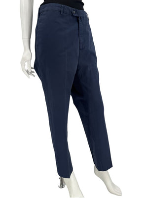 Loro Piana Men's Navy Cotton Stretch Tailored Pants – Size 56IT/US 40