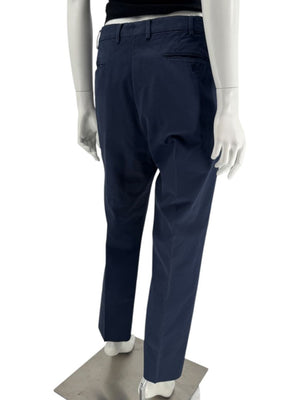 Loro Piana Men's Navy Cotton Stretch Tailored Pants – Size 56IT/US 40