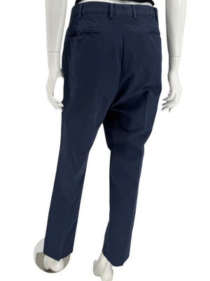 Loro Piana Men's Navy Cotton Stretch Tailored Pants – Size 56IT/US 40