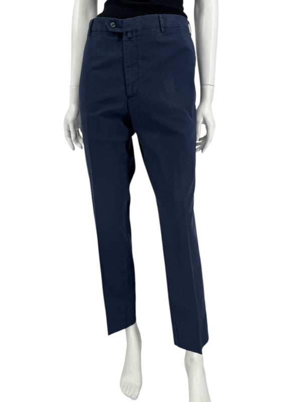 Loro Piana Men's Navy Cotton Stretch Tailored Pants – Size 56IT/US 40