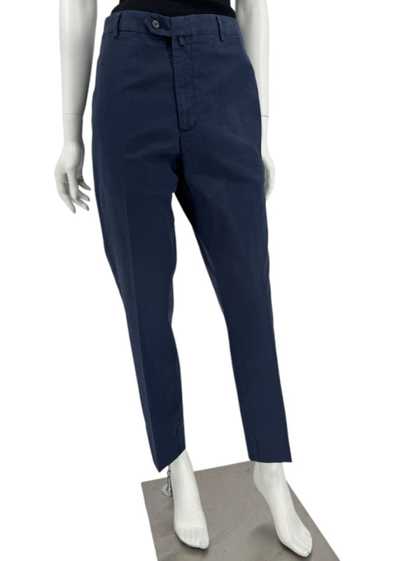 Loro Piana Men's Navy Cotton Stretch Tailored Pants – Size 56IT/US 40
