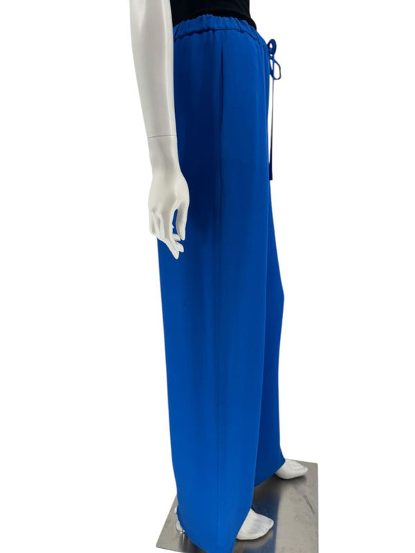 Valentino Blue Silk Drawstring Waist Pants – Size IT 40