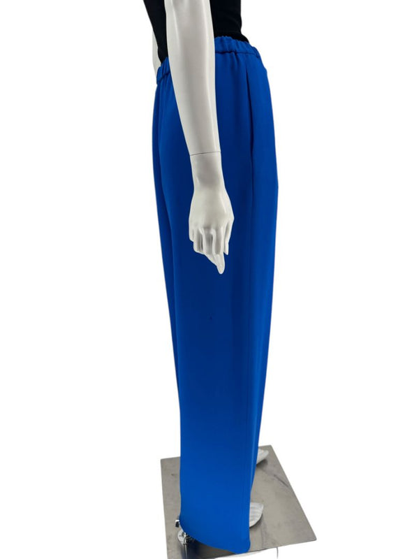 Valentino Blue Silk Drawstring Waist Pants – Size IT 40