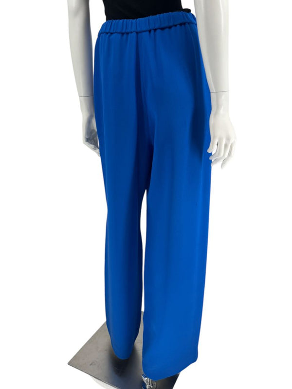 Valentino Blue Silk Drawstring Waist Pants – Size IT 40
